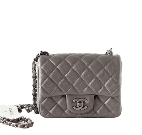 chanel mini square grey|chanel mini flap price.